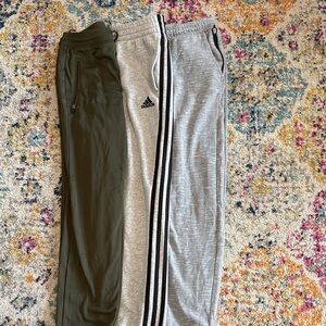 adidas Kids' Olive and Gray Joggers
